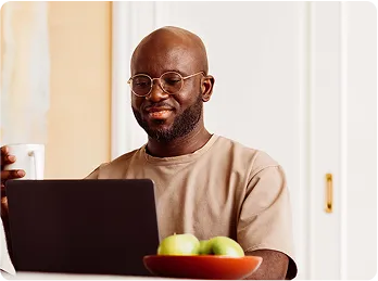 a man working on his laptop